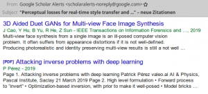 Example Scholar alert email